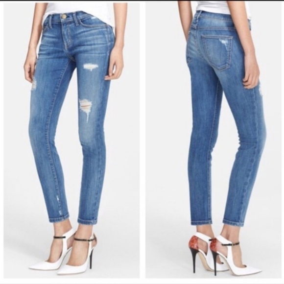 Current Elliott Size 25 The Stiletto Skinny Jeans in Niagra Destroy - Picture 1 of 7